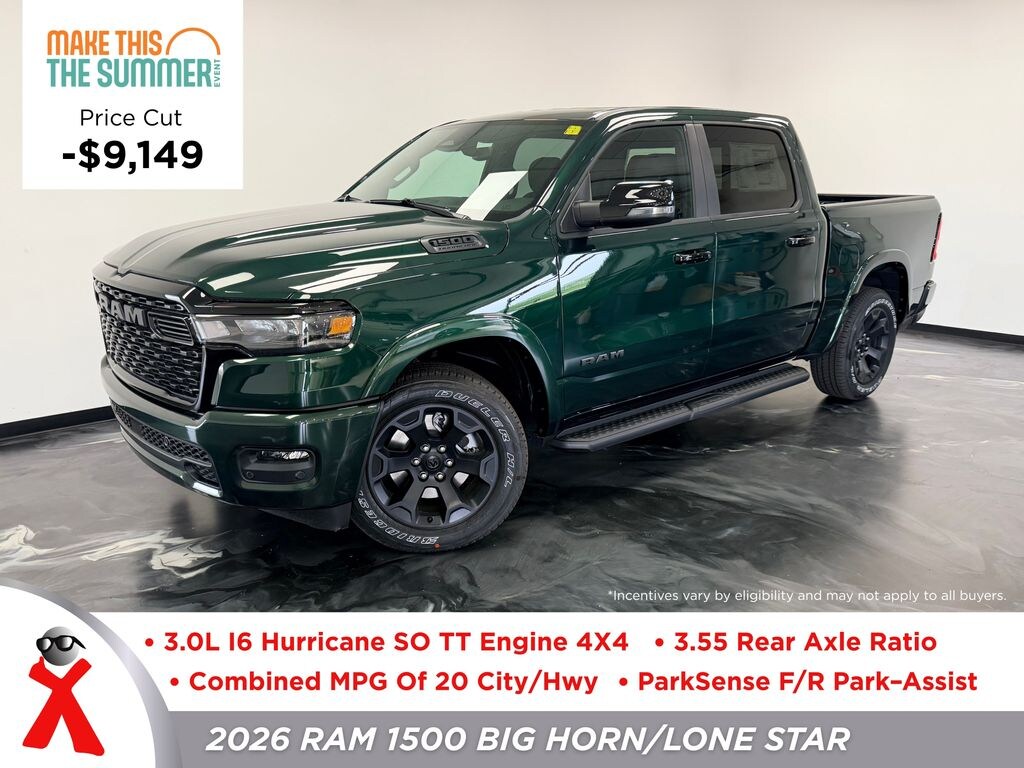 New 2026 Ram 1500 BIG HORN CREW CAB 4X4 5'7 BOX Pickup