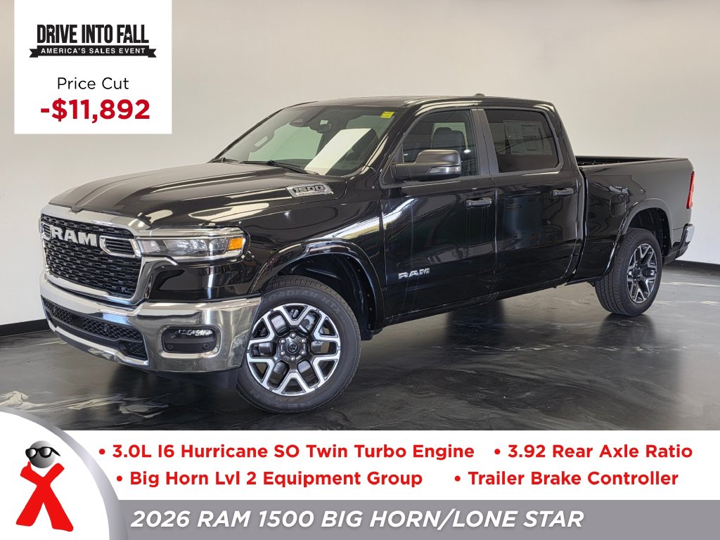 New 2026 Ram 1500 BIG HORN CREW CAB 4X4 6'4 BOX Pickup
