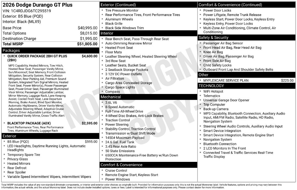 New 2026 Dodge Durango GT PLUS AWD Sport Utility