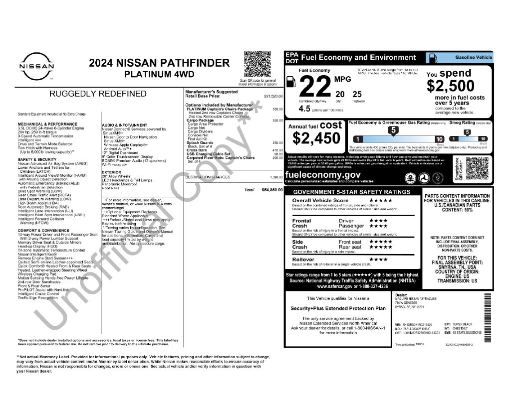 Used 2024 Nissan Pathfinder Platinum SUV