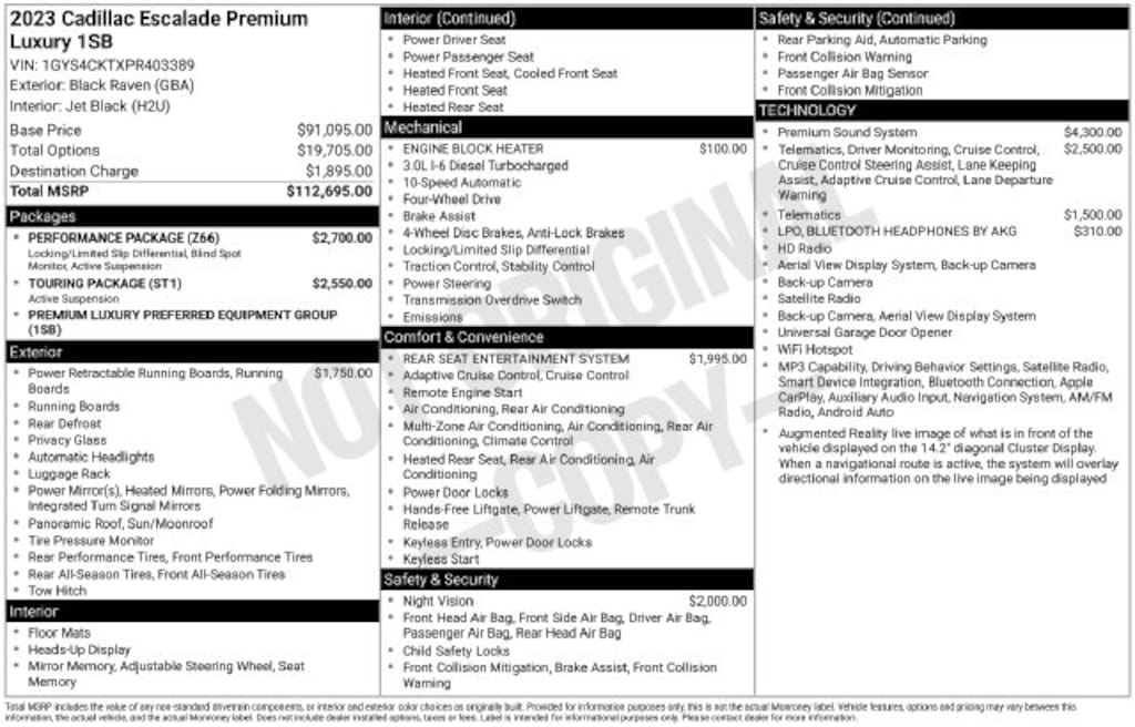 Certified 2023 CADILLAC Escalade Premium Luxury SUV