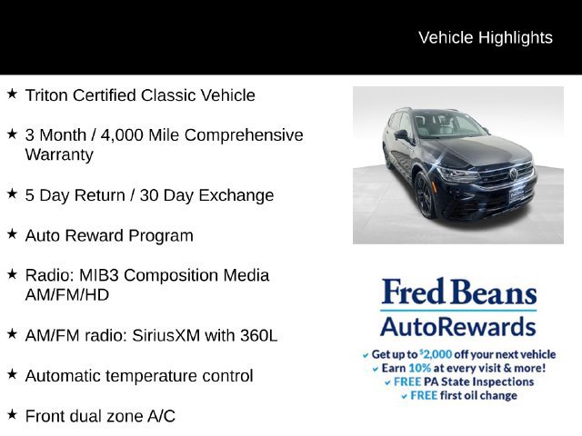 Used 2022 Volkswagen Tiguan 2.0T SE R-Line Black SUV