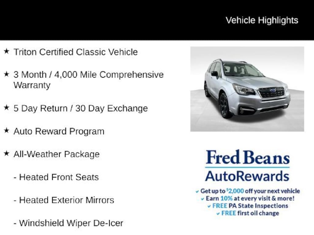 Used 2018 Subaru Forester 2.5i Premium SUV