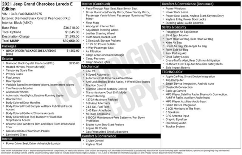 Used 2021 Jeep Grand Cherokee Laredo E SUV