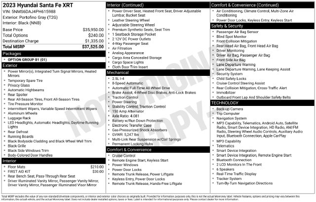 Used 2023 Hyundai Santa Fe XRT SUV