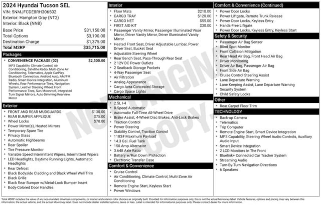 Used 2024 Hyundai Tucson SEL SUV