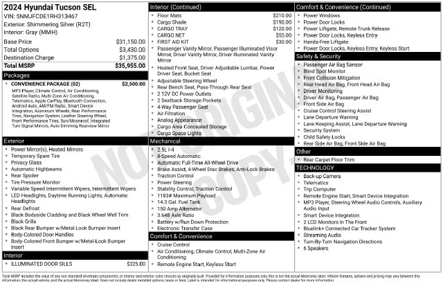 2024 Hyundai Tucson SEL - Photo 32