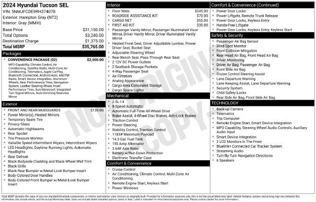 Used 2024 Hyundai Tucson SEL SUV