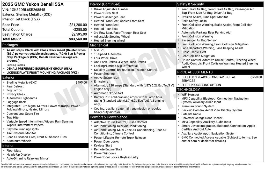 Certified 2025 GMC Yukon Denali SUV