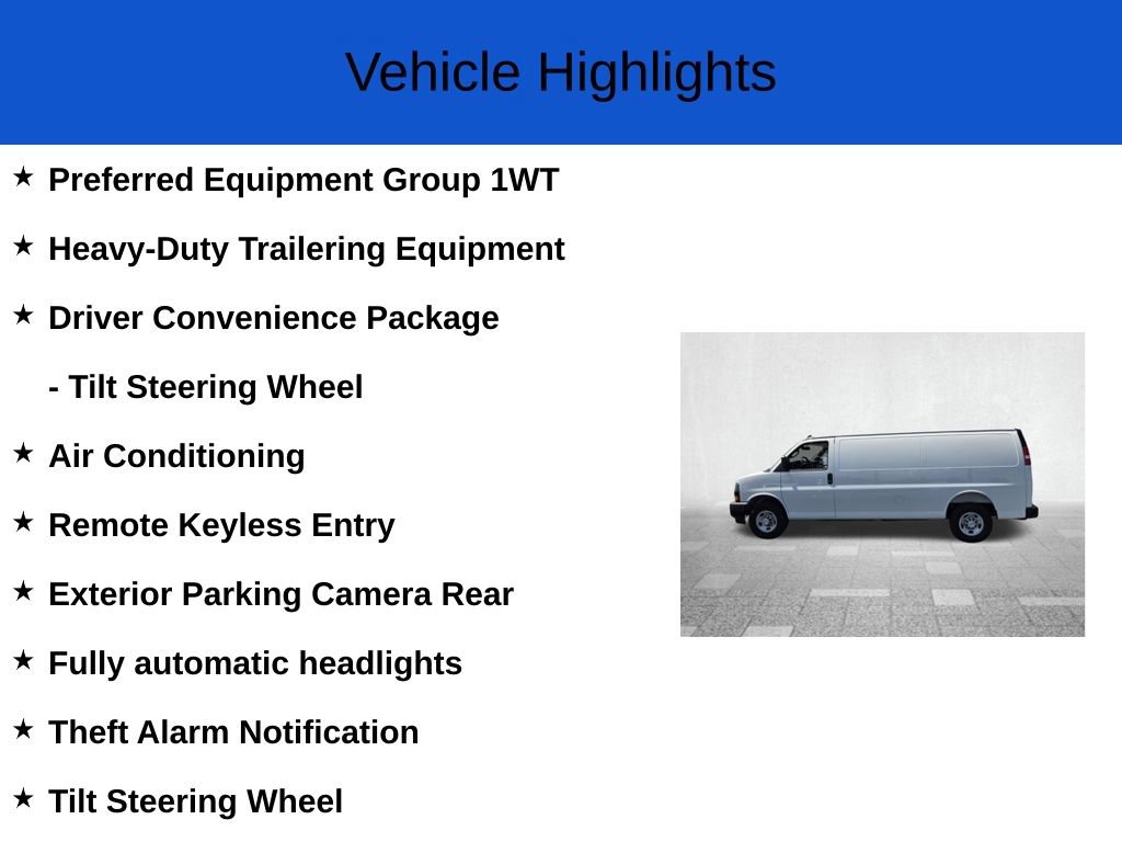New 2025 Chevrolet Express Cargo 3500 Work Van Van Extended Cargo Van
