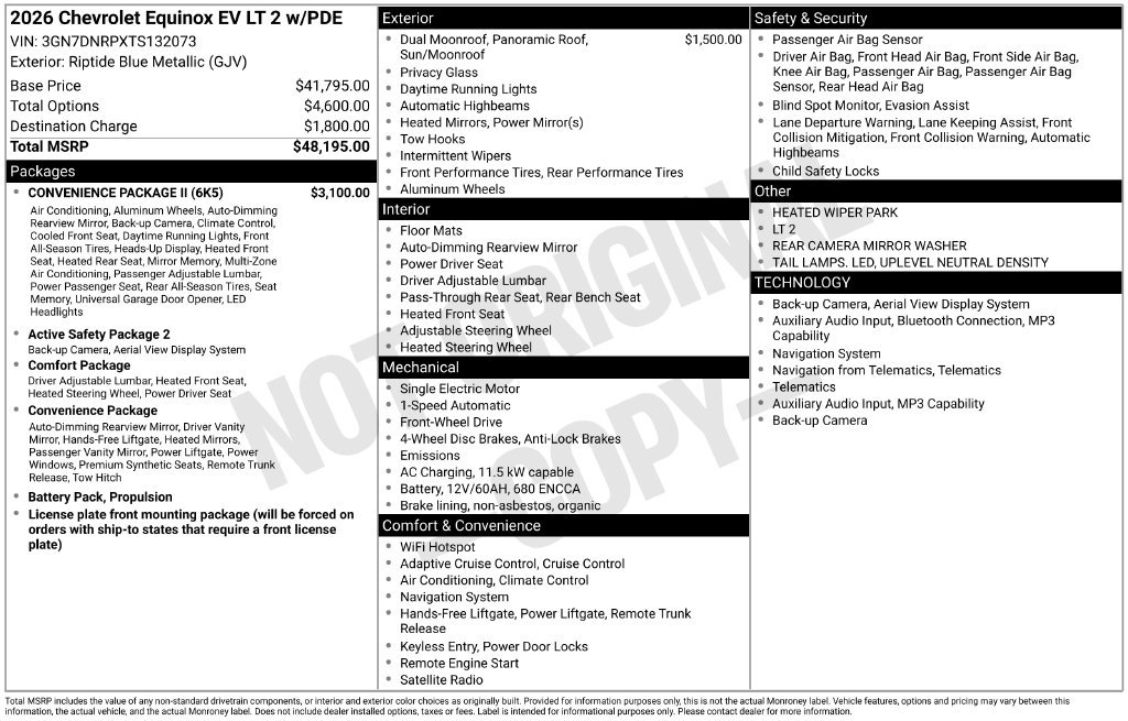 New 2026 Chevrolet Equinox EV LT 2 SUV