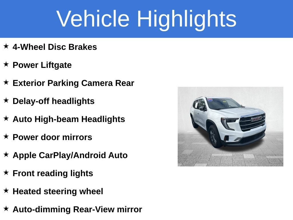 Certified 2025 GMC Acadia Elevation SUV