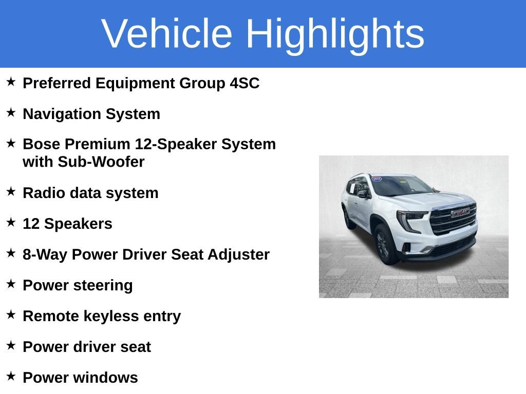 Certified 2025 GMC Acadia Elevation SUV