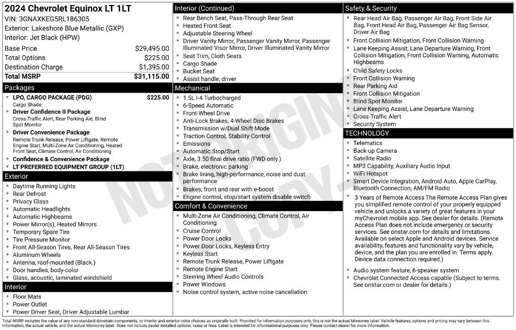 Certified 2024 Chevrolet Equinox LT w/1LT SUV