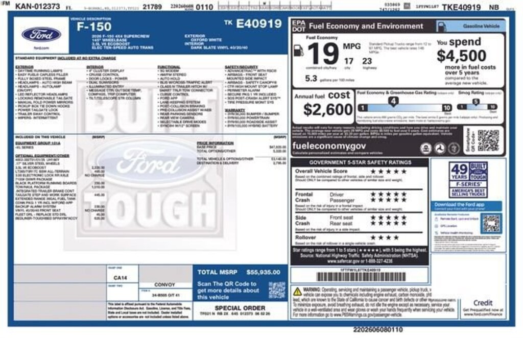 New 2026 Ford F-150 XL Truck SuperCrew Cab