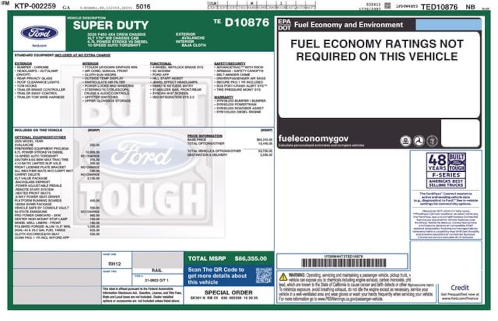 New 2026 Ford F-450SD XLT Chassis