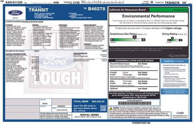New 2026 Ford Transit-250 Cargo Base Van Low Roof Van