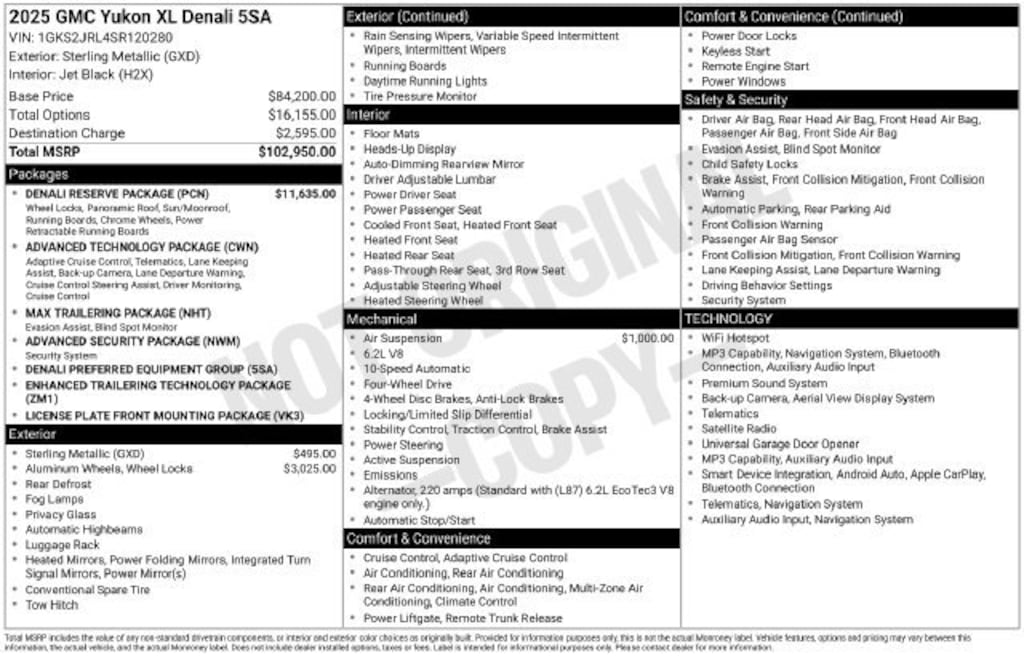 Used 2025 GMC Yukon XL Denali SUV