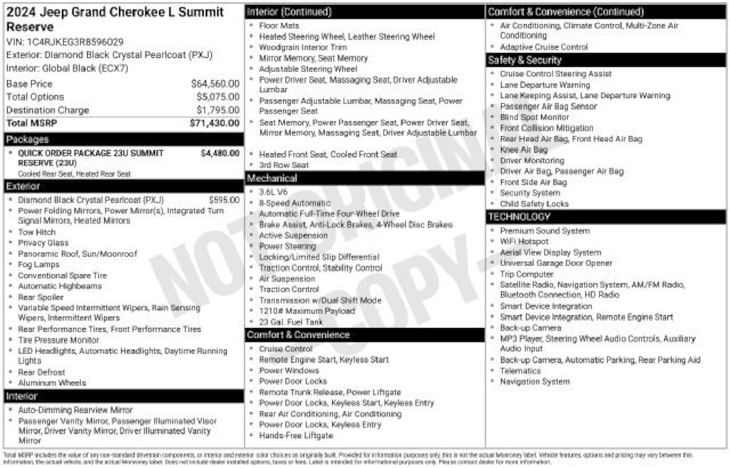 Certified 2024 Jeep Grand Cherokee L Summit SUV