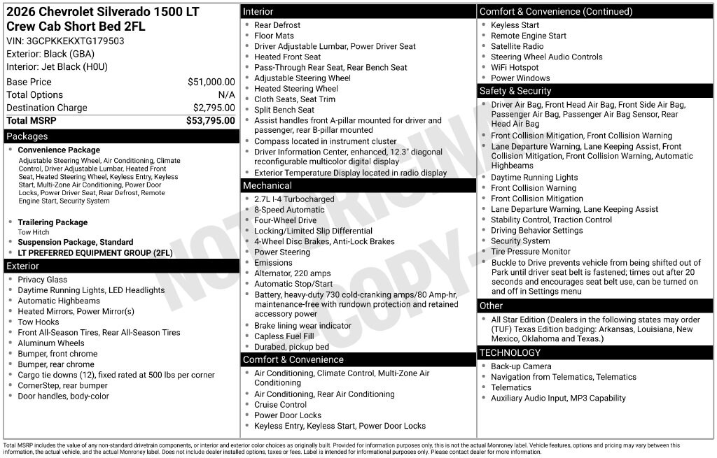 New 2026 Chevrolet Silverado 1500