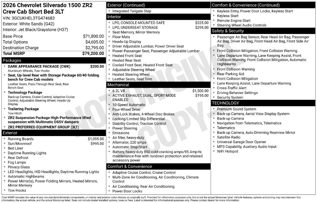 New 2026 Chevrolet Silverado 1500