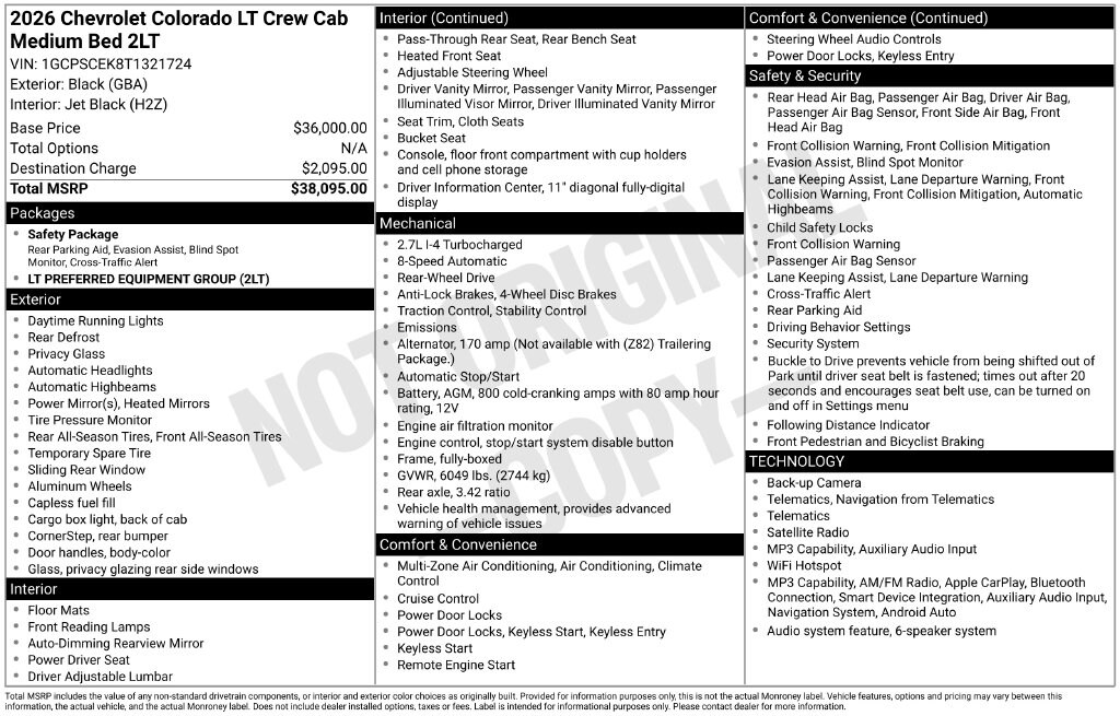 New 2026 Chevrolet Colorado