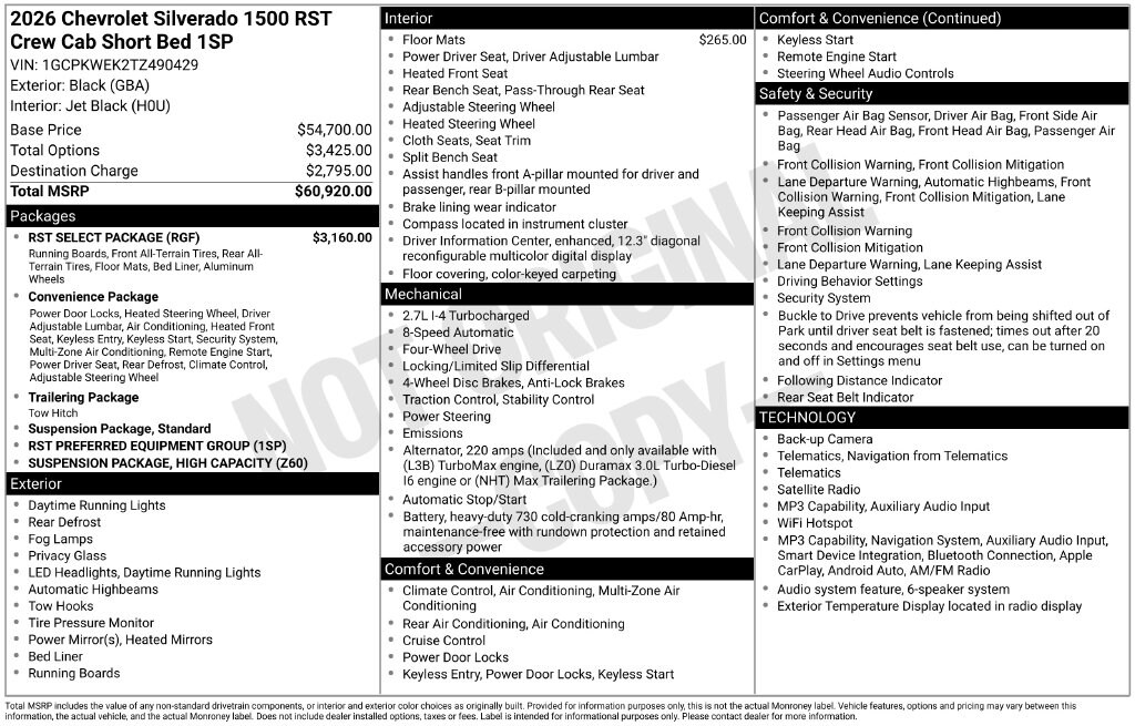 New 2026 Chevrolet Silverado 1500