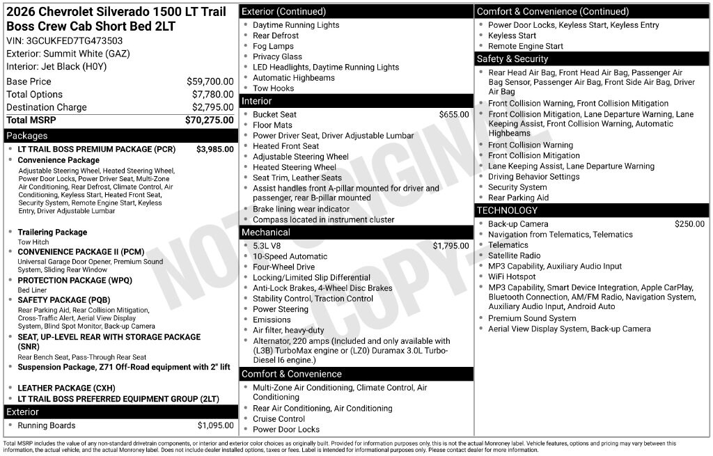 New 2026 Chevrolet Silverado 1500