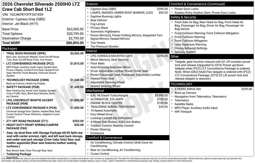 New 2026 Chevrolet Silverado 2500HD