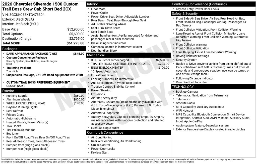 New 2026 Chevrolet Silverado 1500