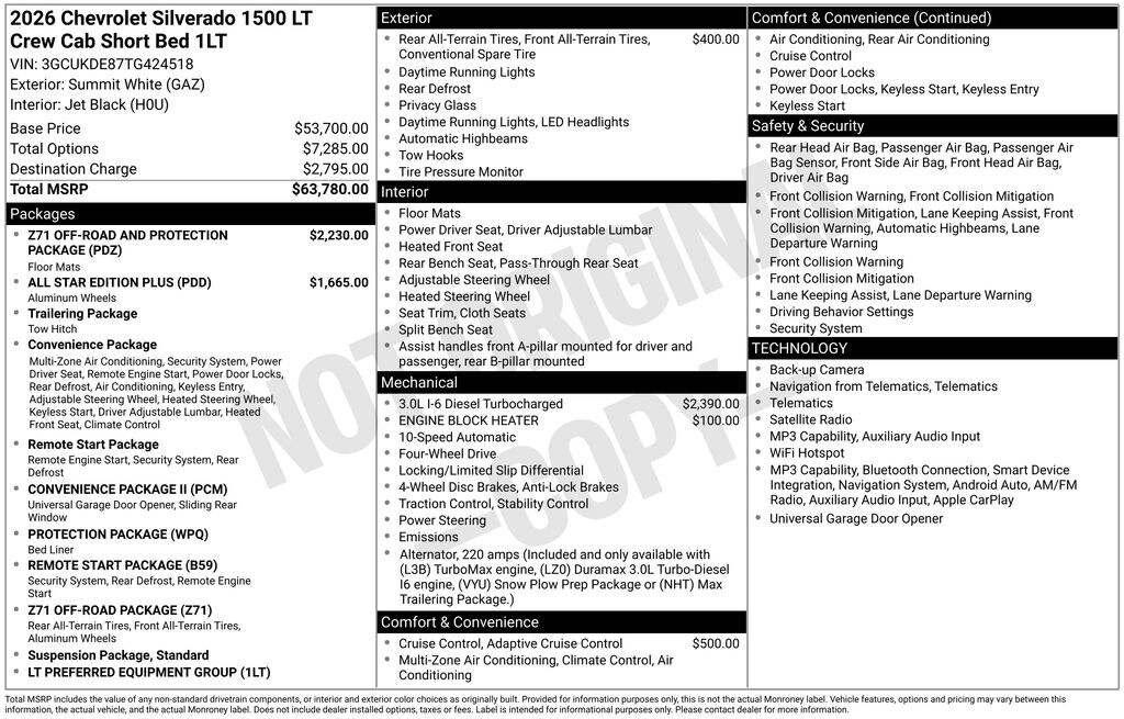New 2026 Chevrolet Silverado 1500