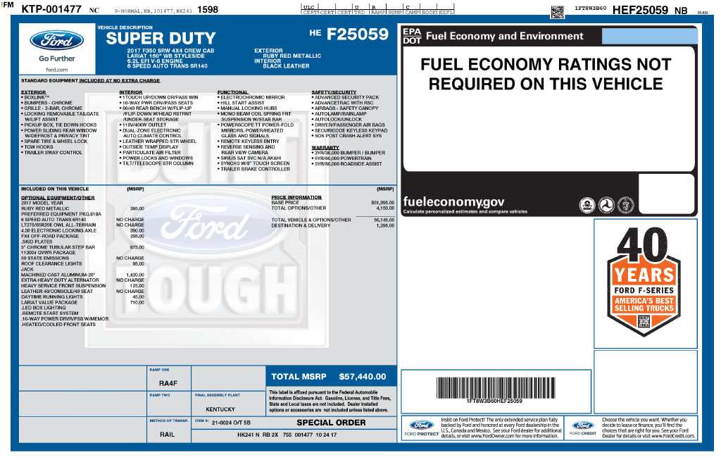 Used 2017 Ford F-350 Truck Crew Cab