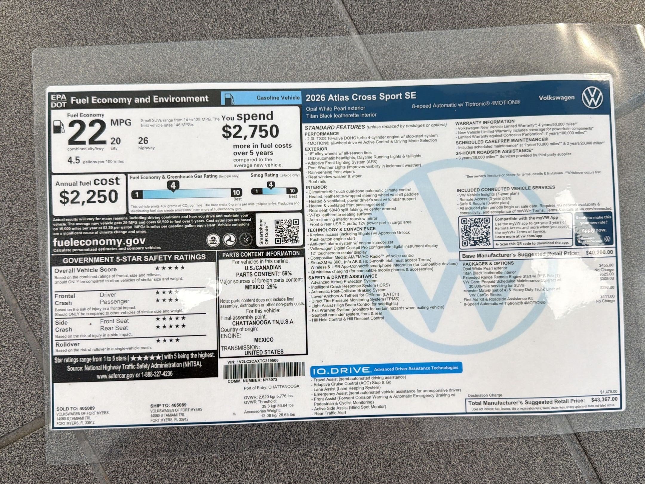 2026 Volkswagen Atlas Cross Sport SE - Photo 35