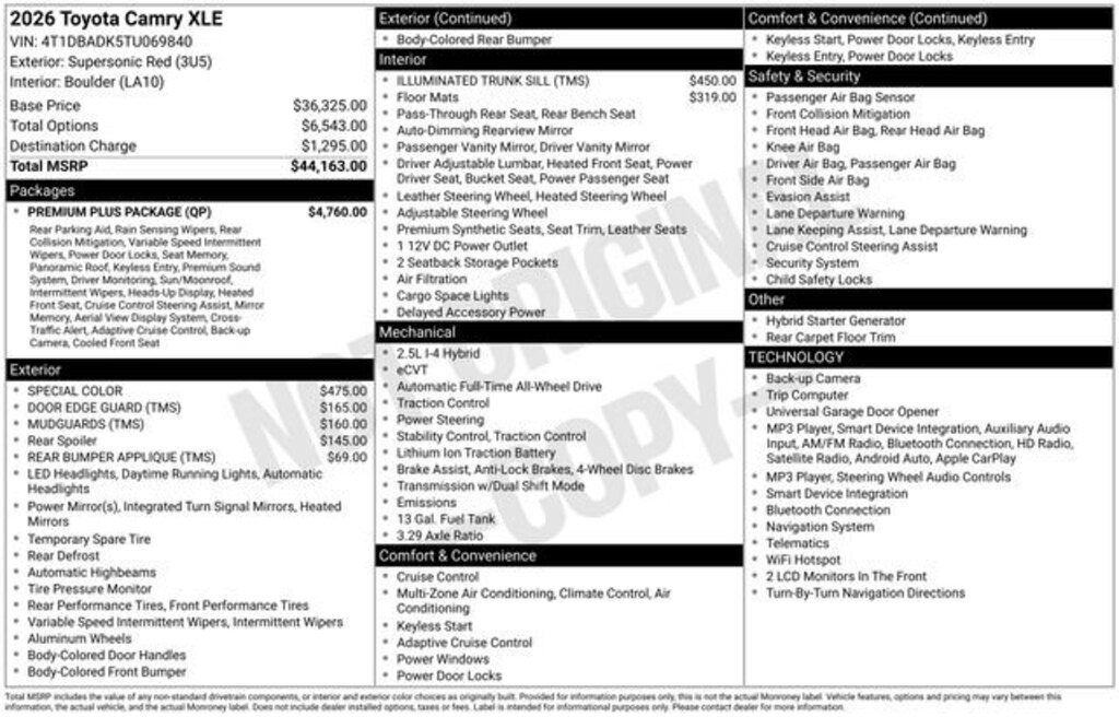 New 2026 Toyota Camry XLE AWD XLE AWD