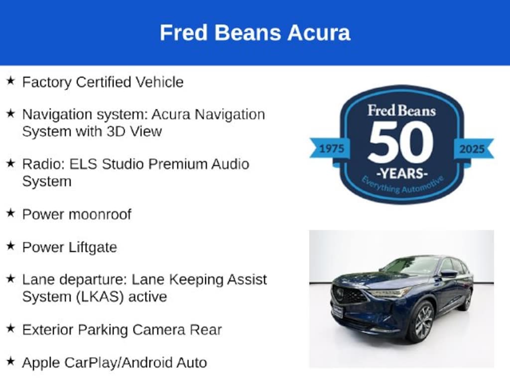 Certified 2023 Acura MDX SH-AWD Technology Package SUV