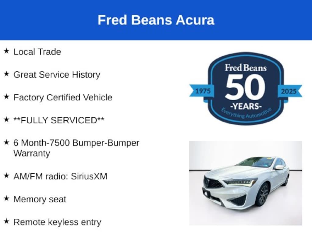 Used 2019 Acura ILX Premium Package Sedan