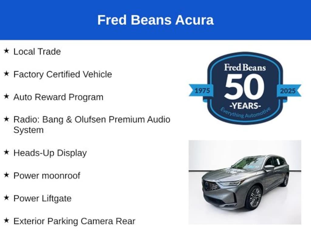 Certified 2025 Acura MDX SH-AWD Advance Package SUV