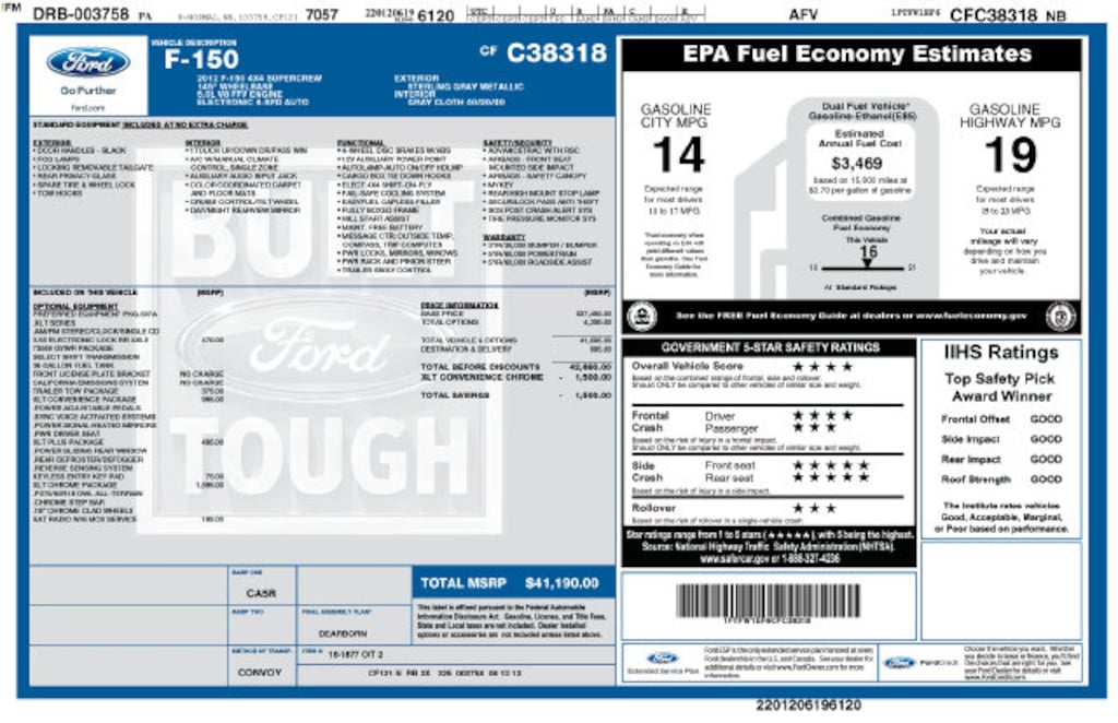 Used 2012 Ford F-150 XLT Truck SuperCrew Cab