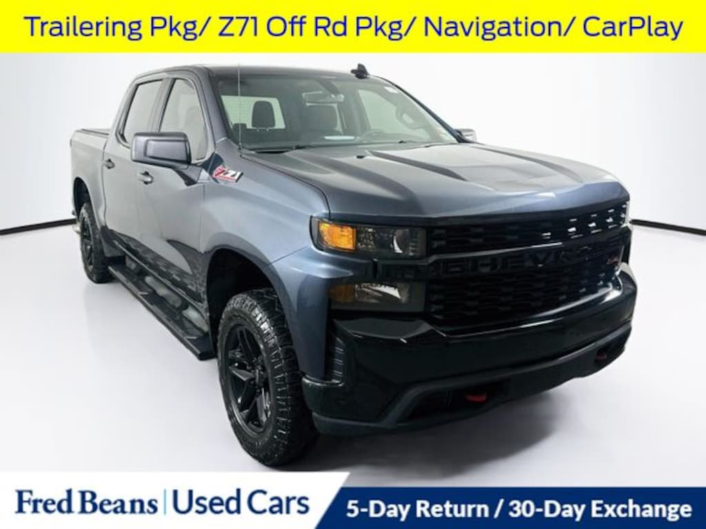 Used 2021 Chevrolet Silverado 1500 Custom Trail Boss Truck Crew Cab