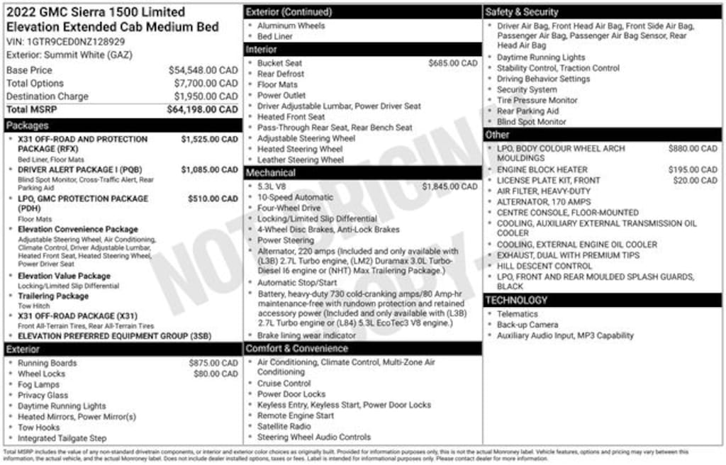 Used 2022 GMC Sierra 1500 Limited Elevation Truck Double Cab