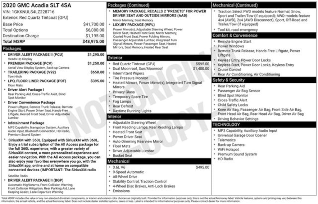 Used 2020 GMC Acadia SLT SUV