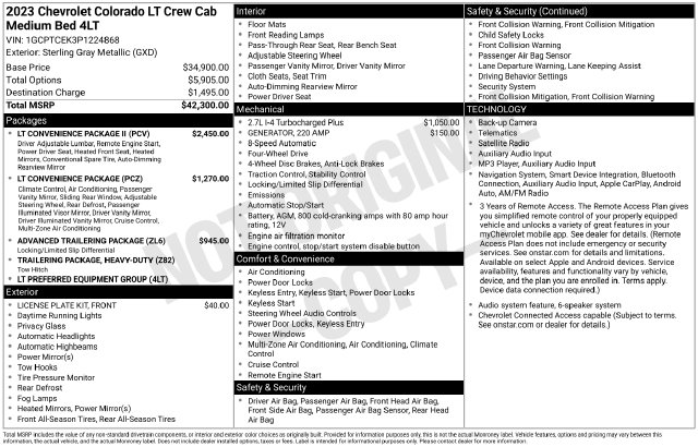 Used 2023 Chevrolet Colorado LT Truck Crew Cab