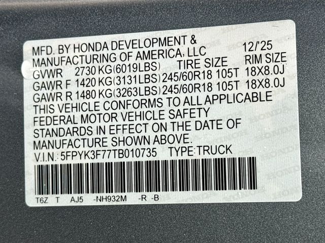2026 Honda Ridgeline TrailSport - Photo 33