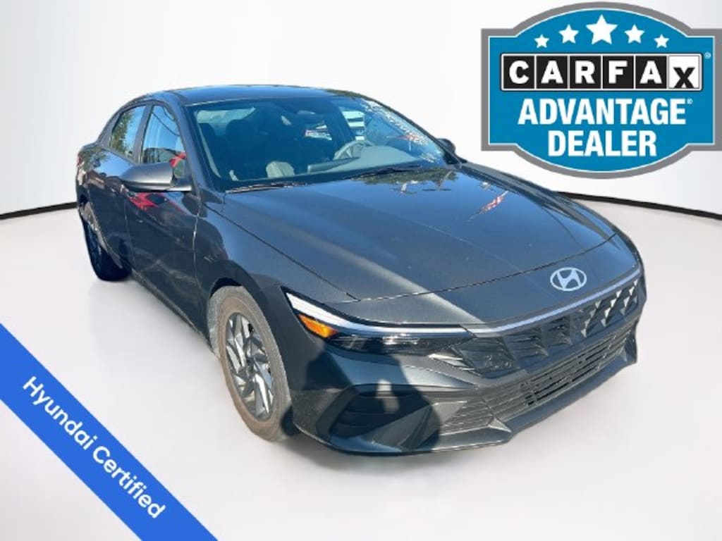 Certified 2026 Hyundai Elantra Hybrid Blue Sedan