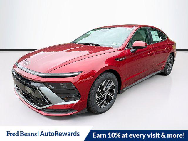 New 2026 Hyundai Sonata Hybrid Blue Sedan