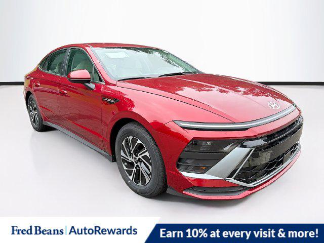 New 2026 Hyundai Sonata Hybrid Blue Sedan