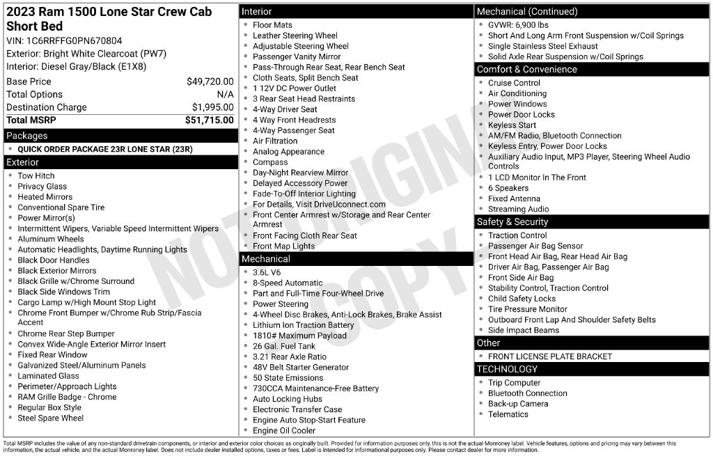 2023 RAM Ram 1500 Pickup Big Horn/Lone Star - Photo 12