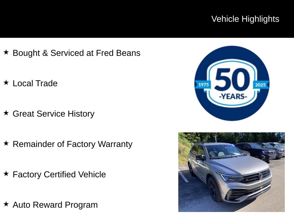 Certified 2024 Volkswagen Tiguan 2.0T SE R-Line Black SUV