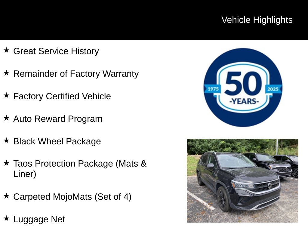 Used 2023 Volkswagen Taos 1.5T SE SUV
