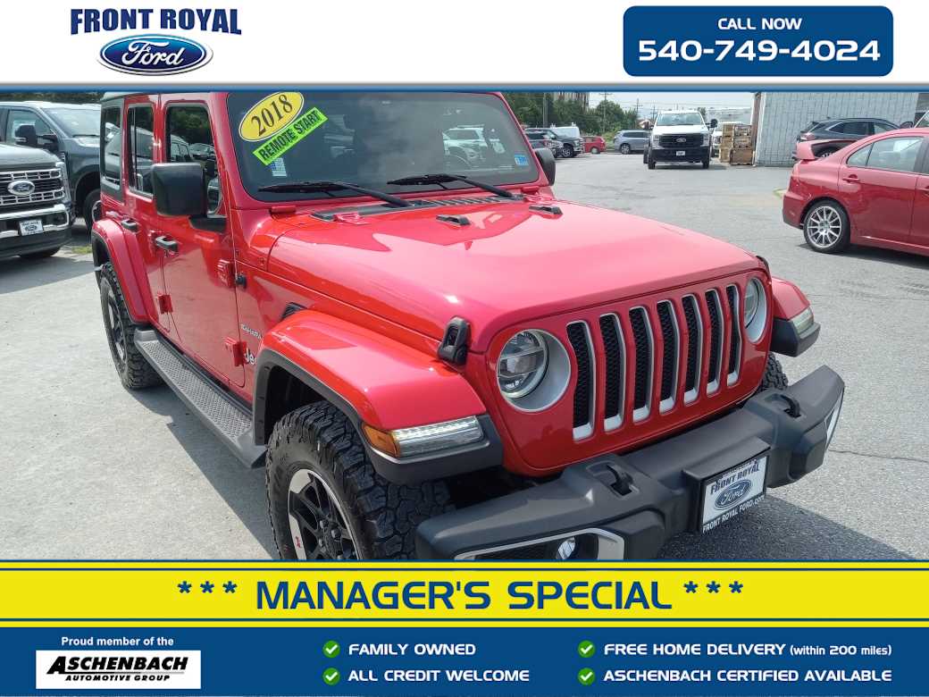 Certified 2018 Jeep Wrangler Unlimited Sahara SUV